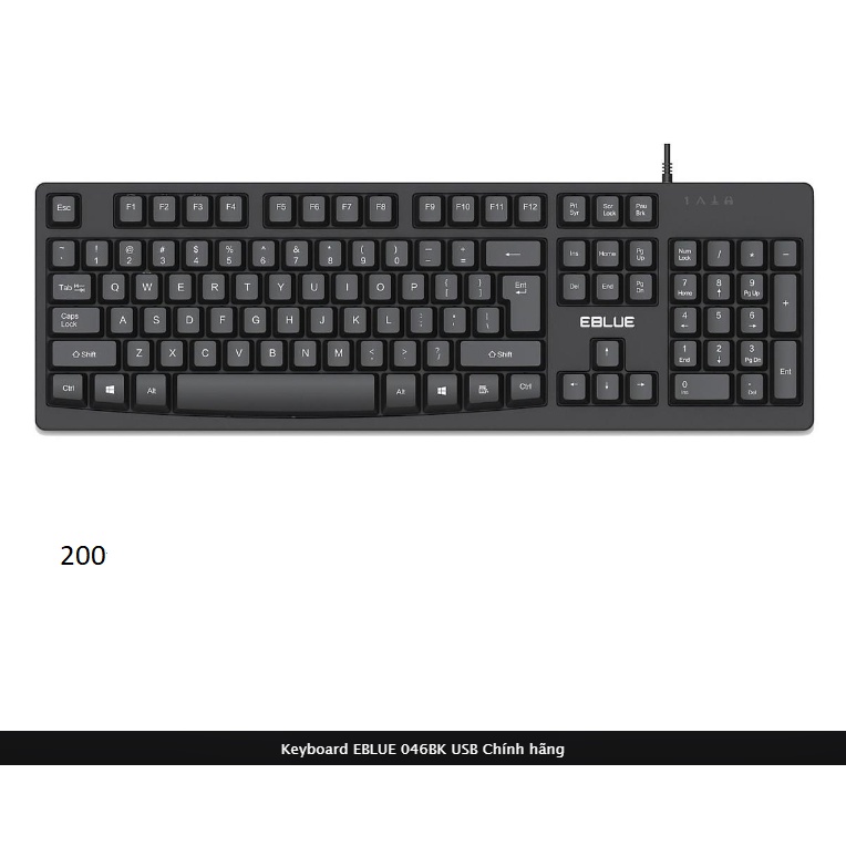 Bàn Phím Chuyên Văn Phòng EBLUE 046BK USB Chính hãng