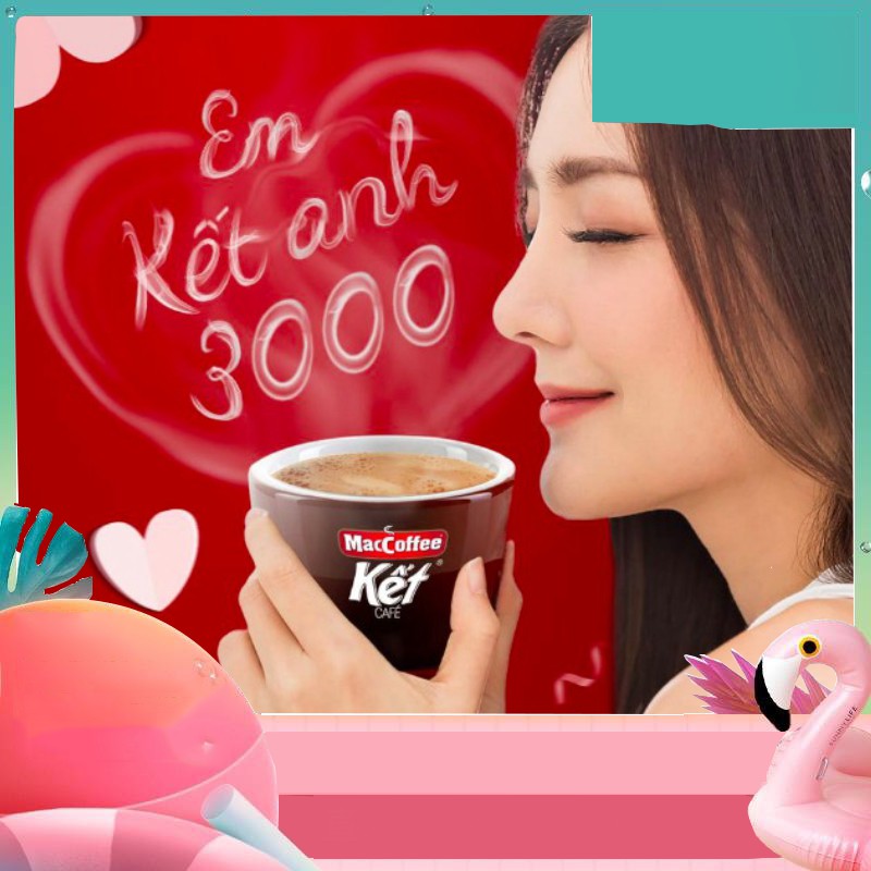 NXG [ VỊ NGON ĐẬM ĐÀ ] 01 Hộp x 10 gói (200gr) Cà phê sữa 3in1 Kết MacCoffee (Date: 03/2022) NXG