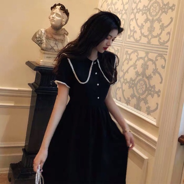 [Mã WAMT1505 giảm 10K đơn 0K] {Order bigsize,M-4Xl}Váy tiểu thư cổ đính hạt sang trọng | BigBuy360 - bigbuy360.vn