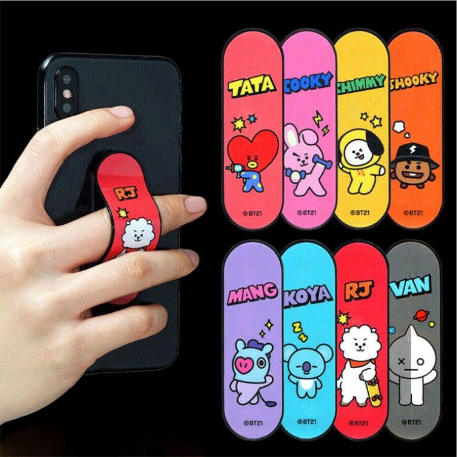 Giá đỡ vòng nhẫn của điện thoại in hình các linh vật BT21 của nhóm BTS