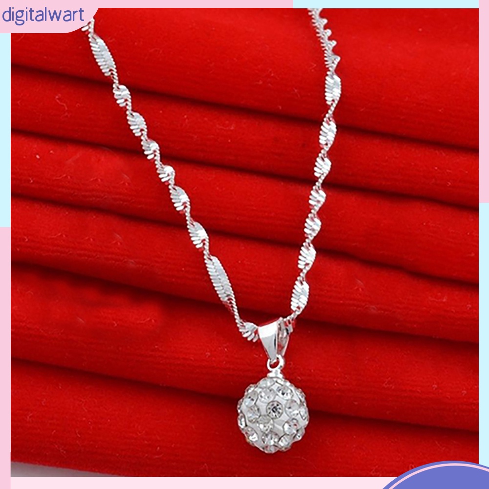 Bộ Vòng cổ + Bông Tai Mạ Bạc 925 Đính Đá Thời Trang Dành Cho Nữ