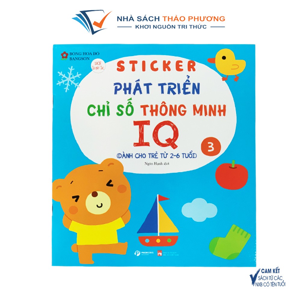Sách - Sticker phát triển chỉ số thông minh IQ cho bé 2-6 tuổi - NPH Pingbooks - Lẻ tùy chọn