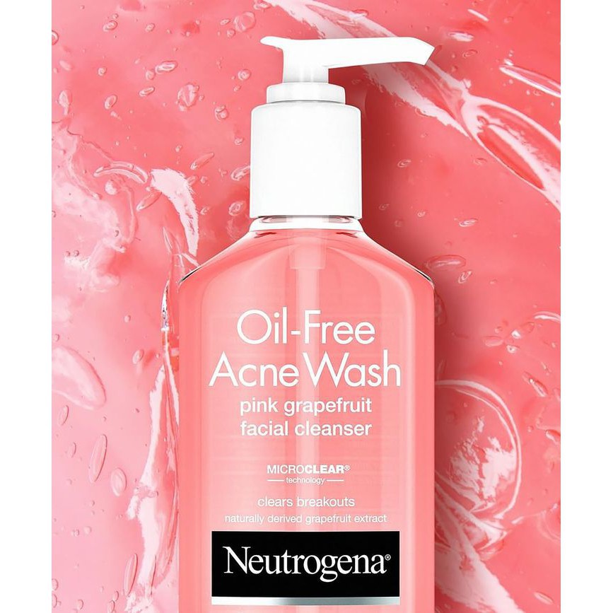 Sữa Rửa Mặt Neutrogena Oil Free Acne Wash Pink Grapefruit Facial Cleanser (177ml)_SRM7849