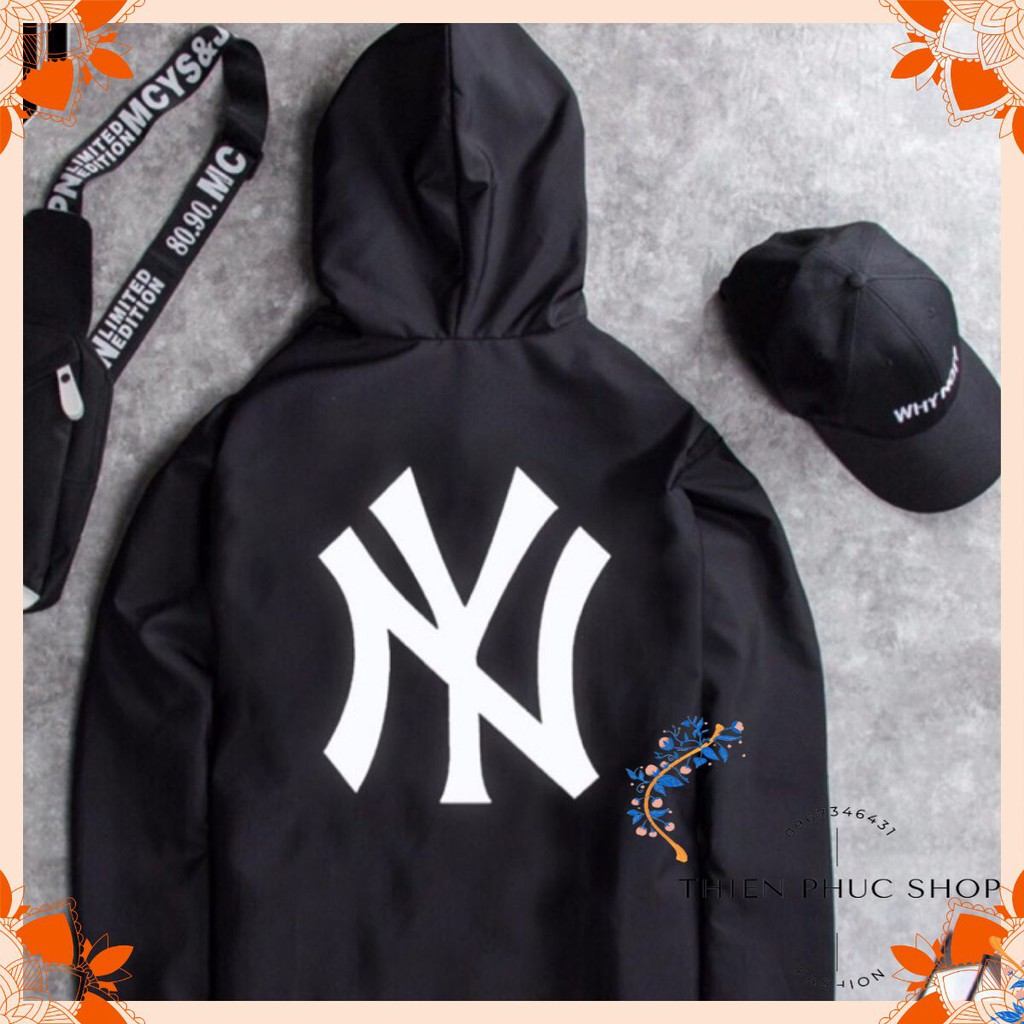 Áo khoác dù in phản quang NY