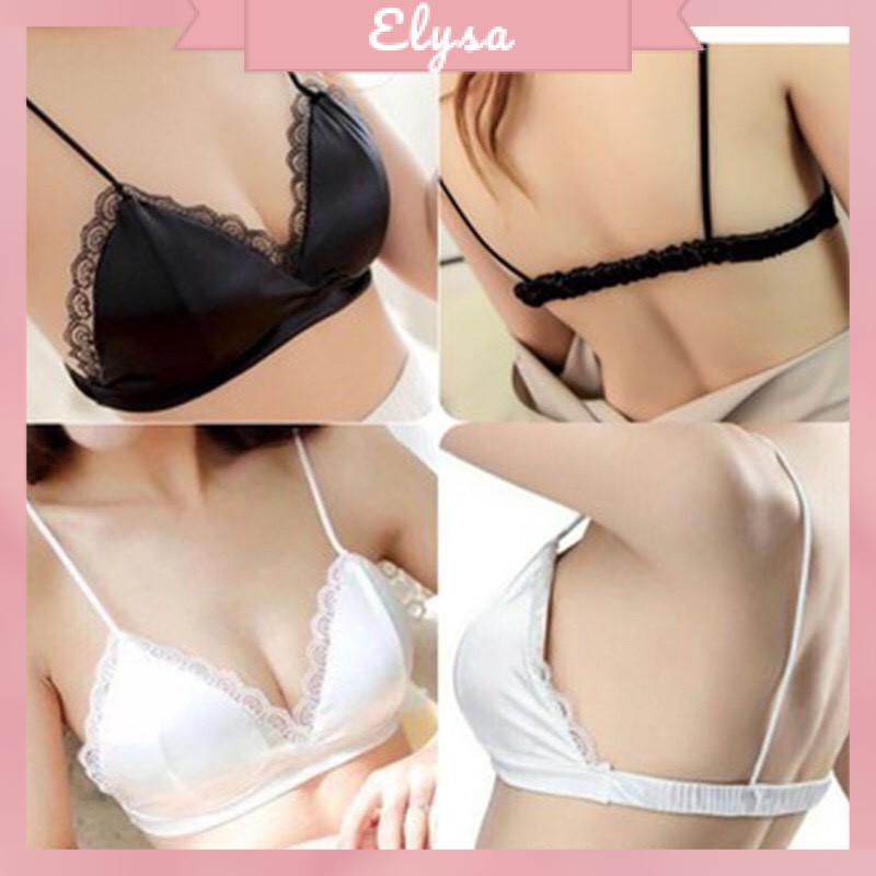 áo Bra phi lụa bóng viền ren điệu đà sexy 265