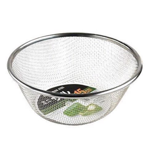 Rổ inox cao cấp đai nhỏ 15cm Seria Nhật Bản (inox không hoen gỉ) dáng tròn