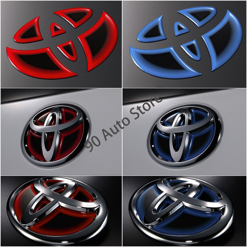 Miếng Dán Logo Trang Trí Vô Lăng Xe Hơi Toyota Highlander Camry Corolla RAV4 Prado Reiz Vios