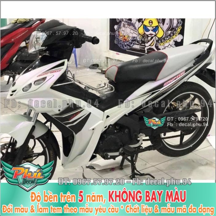 Tem rời Exciter 2006-2010 Trắng đen in trong (B) -1