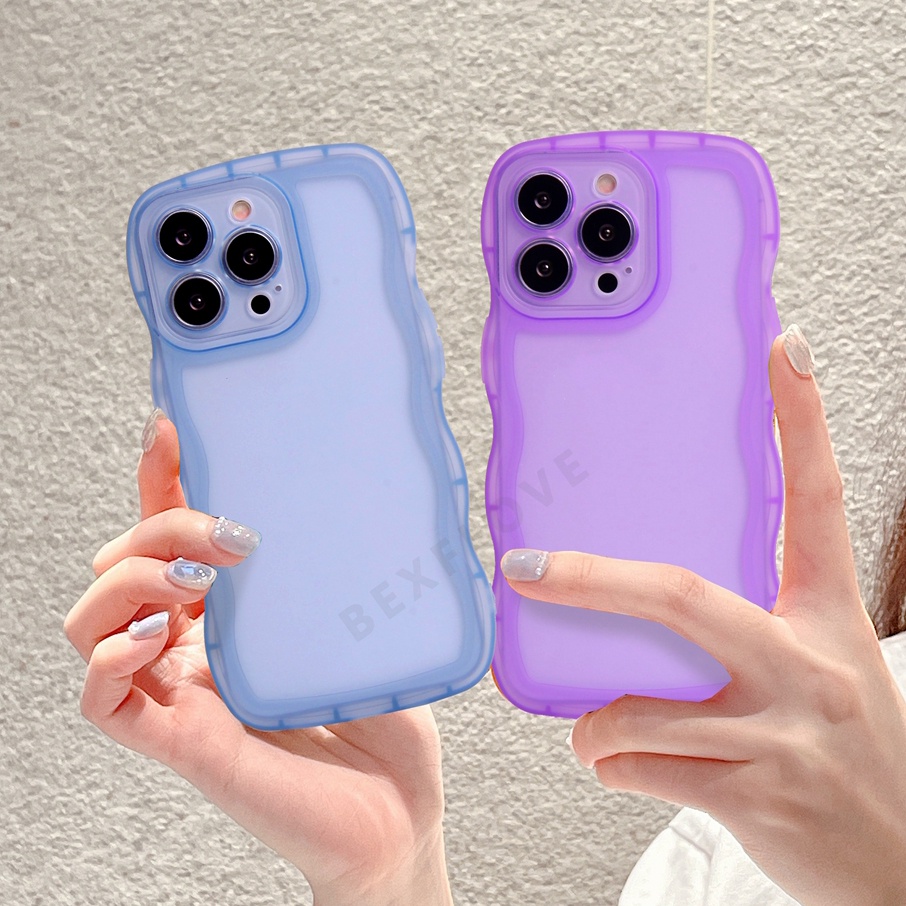 Ốp Điện Thoại Silicon Mềm Trong Suốt Họa Tiết Sóng Cho iPhone 6 6S 7 8 Plus 11 12 13 Pro MAX Mini Plus X XR XS MAX SE 2020 2022