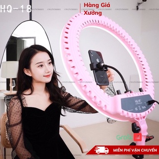 Đèn Livetream màu Hồng size 45 hãng HQ18 hỗ trợ ánh sáng làm phun xăm, sapa, quay tik tok,