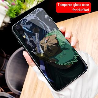 Ốp điện thoại có kính cường lực hình Onepiece cho Huawei Nova 2 2s 2i 2 plus 3 3e 4 4e 5 Plus