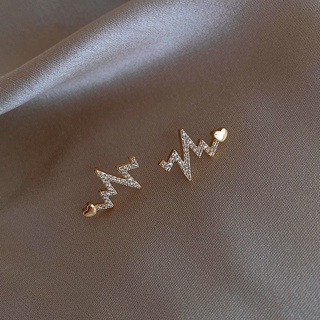 Bông tai mạ bạc 925 hình tia chớp đính đá zircon độc đáo / bông tai