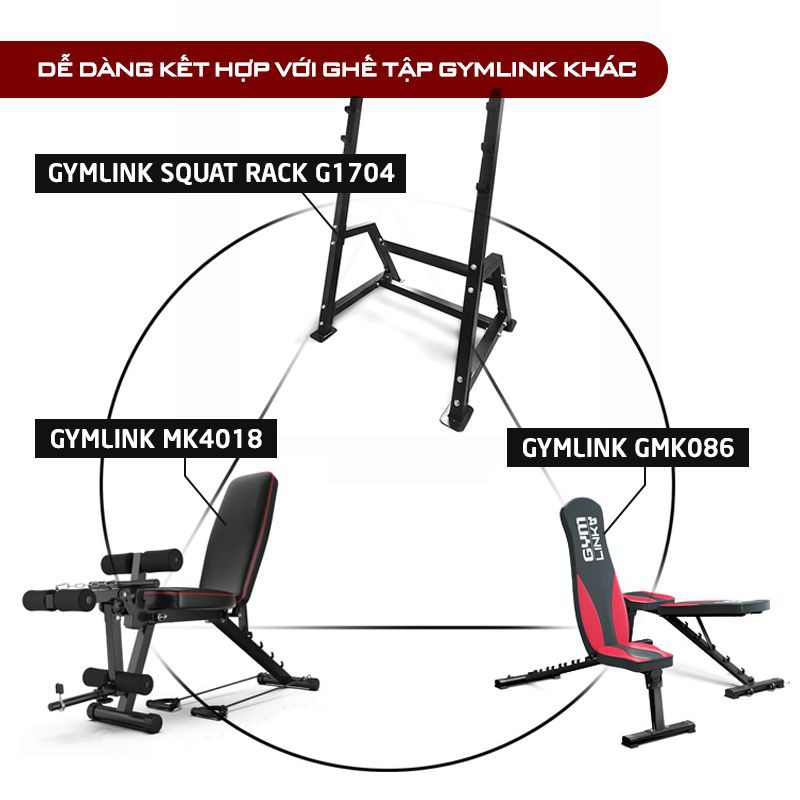 Khung gánh tạ Gymlink Squat Rack G1704