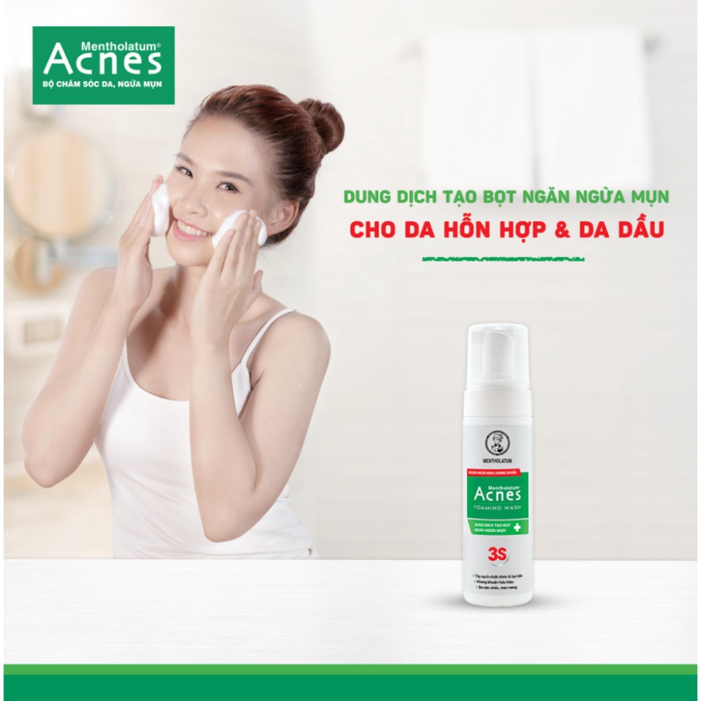 Sữa Rửa Mặt Acnes Tạo Bọt Sạch Da Ngừa Mụn 150ml Foaming Wash Rohto - Srm Salicylic Acid Kiểm Soát Nhờn Kháng Khuẩn Dezy