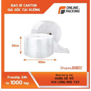 Xốp bóng khí - xốp nổ gói hàng khổ 50x1000 cm