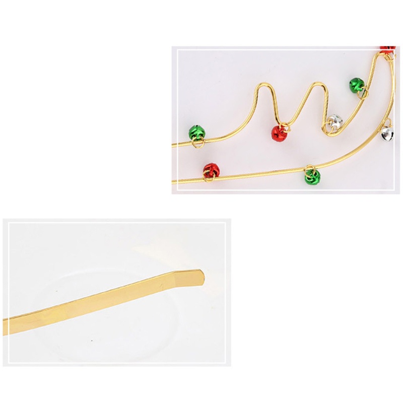 Băng Đô Cài Tóc Hình Sừng Hươu Có Chuông Nhiều Màu Sắc Bằng Kim Loại Cho Trẻ Em