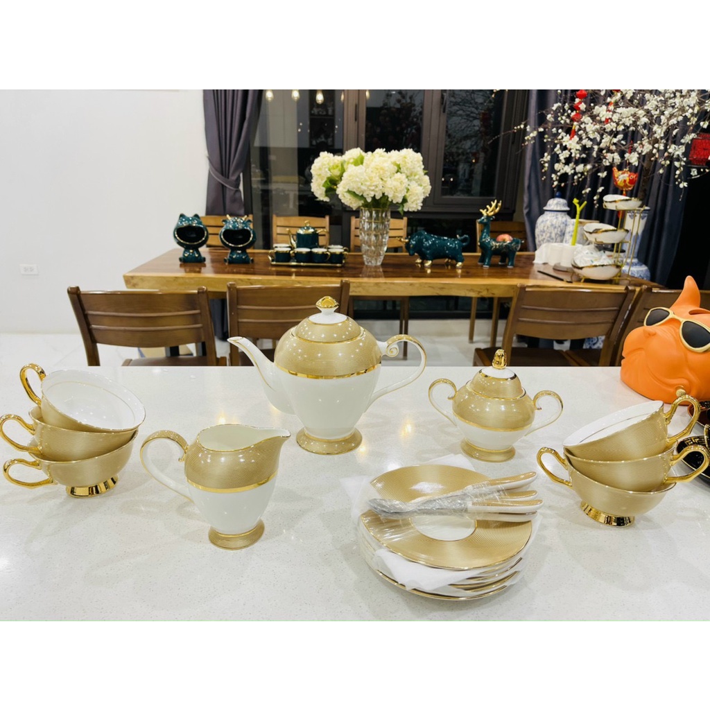 Ấm Chén Sứ Xương Cao Cấp. Bộ Ấm Trà Sứ Xương