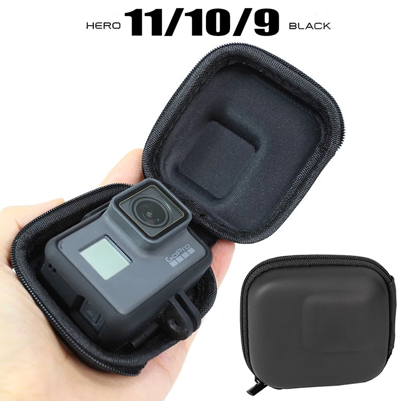 DJI Túi Đựng Bảo Vệ Camera Hành Động GoPro Hero 11 10 9 8 7 6 5 Bằng PU Màu Đen