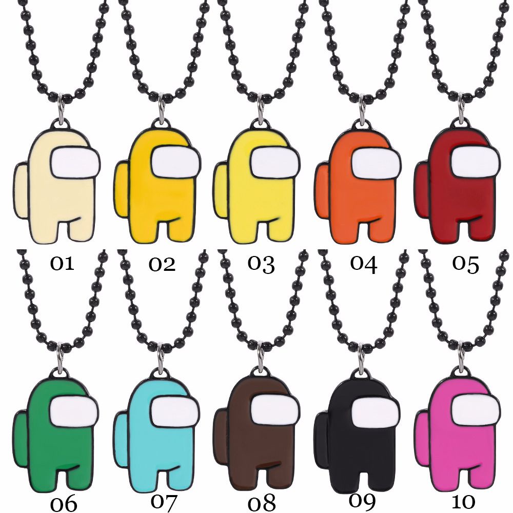 Vòng cổ chuỗi hạt 10 màu họa tiết hoạt hình game Between Us dễ thương