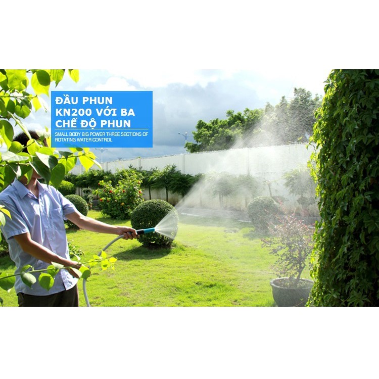 Vòi tưới cây điều chỉnh tia bằng nhựa, tặng 2 khớp nối nhanh 1 chiều ống dây nước phi 16 bảo hành 6 tháng Alate store