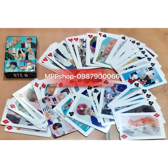 Bộ bài tú lơ khơ BTS 40k->30k gồm 54 ảnh khác nhau