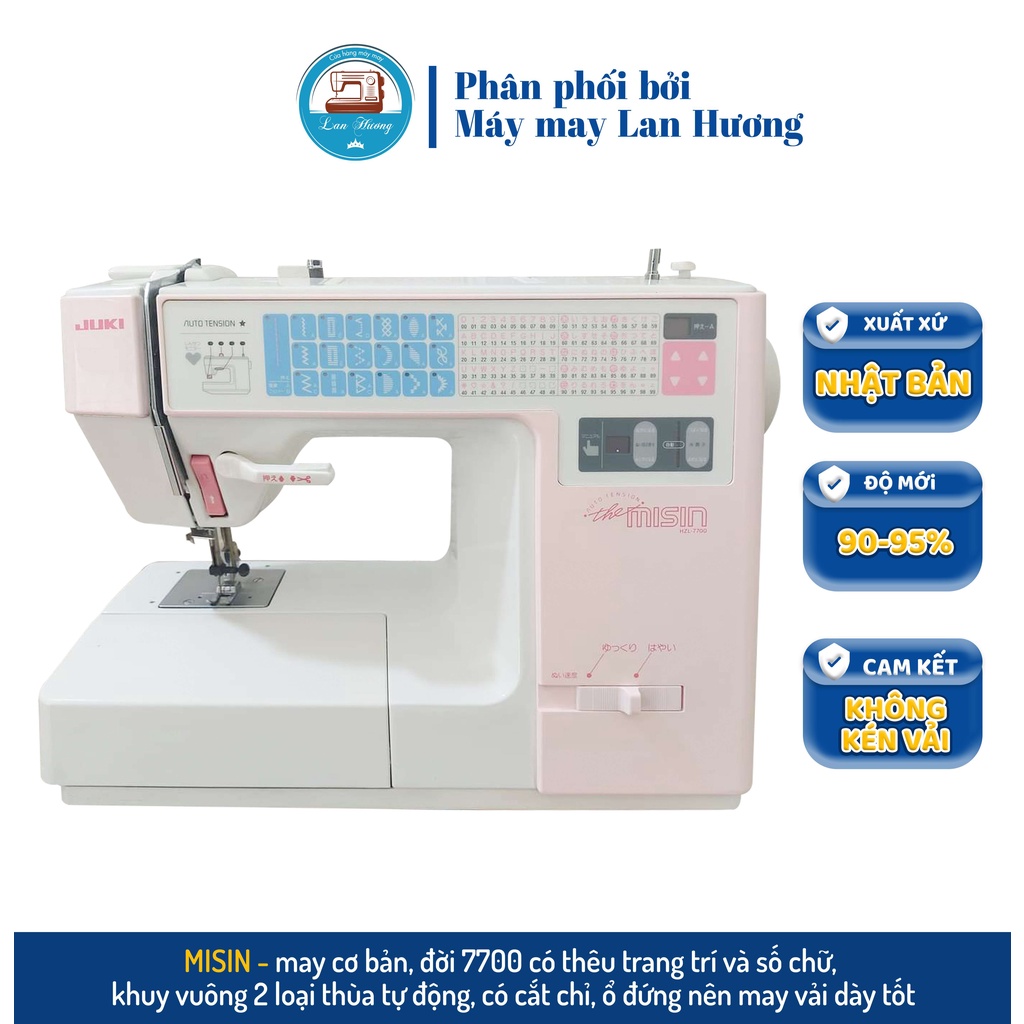 Máy may gia đình máy khâu Nhật JUKI MISIN AT730,740,7500,7600, 7700 siêu khỏe + êm - May Được Vải Dày Như Jean