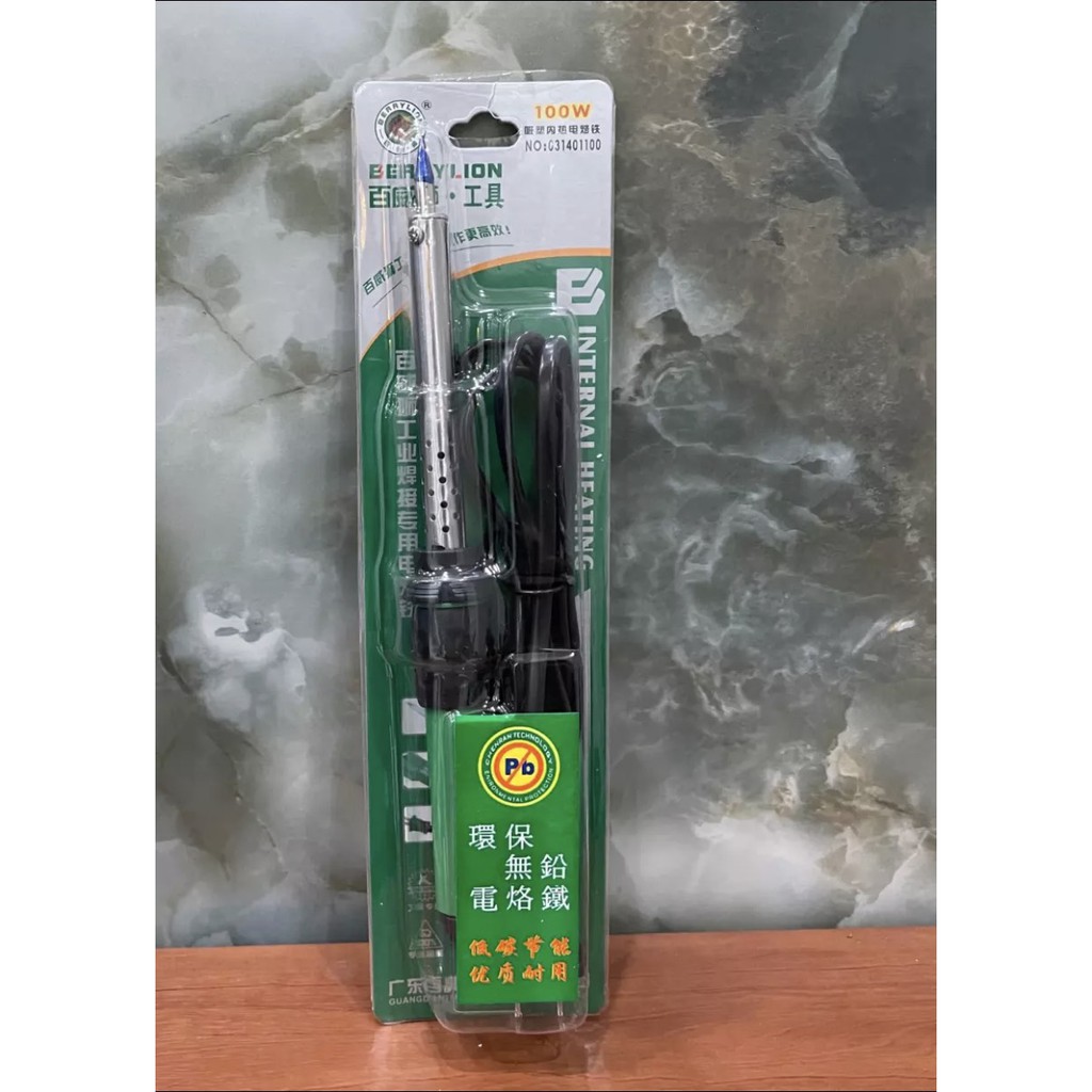 Mỏ hàn nhọn cán nhựa xanh Berrylion đủ công suất