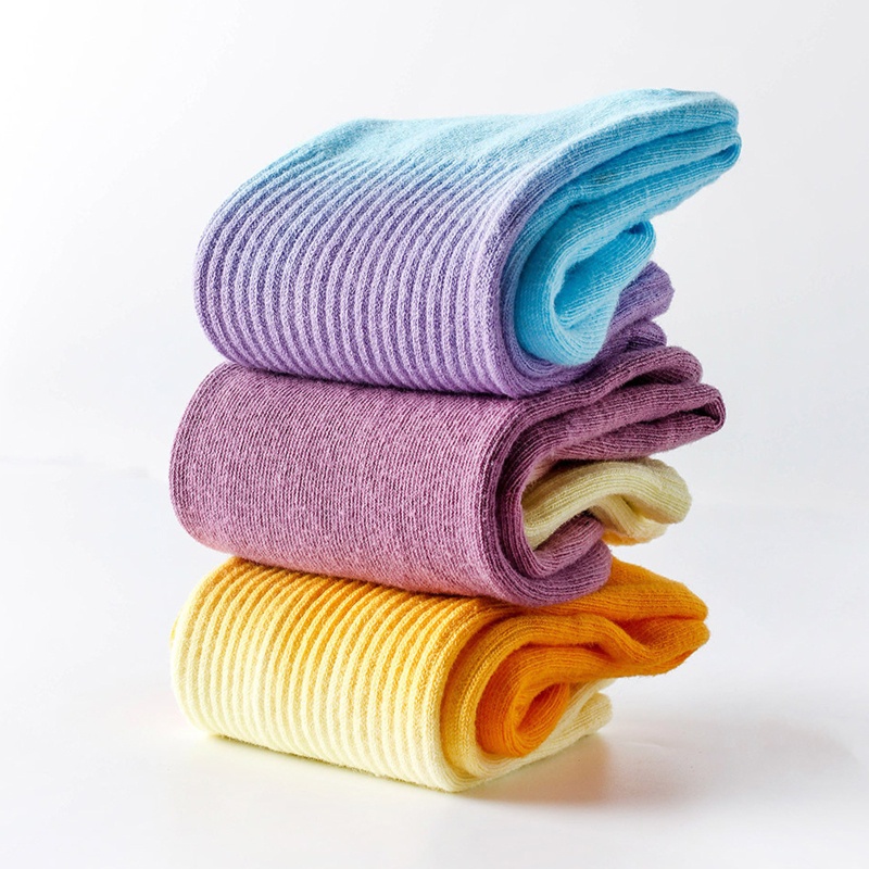 Xiangbao Vớ Cotton Nhuộm Màu Gradient Phong Cách Harajuku Hip Hop Cho Nam Và Nữ