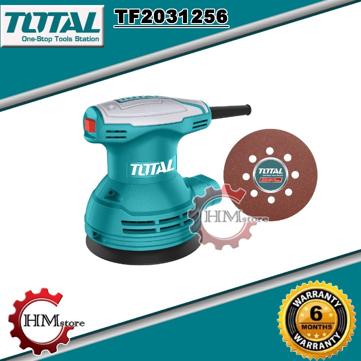 [TOTAL C/hãng] Máy chà nhám tròn TOTAL TF2031256 320w - Chà nhám gỗ bảo hành 6 tháng