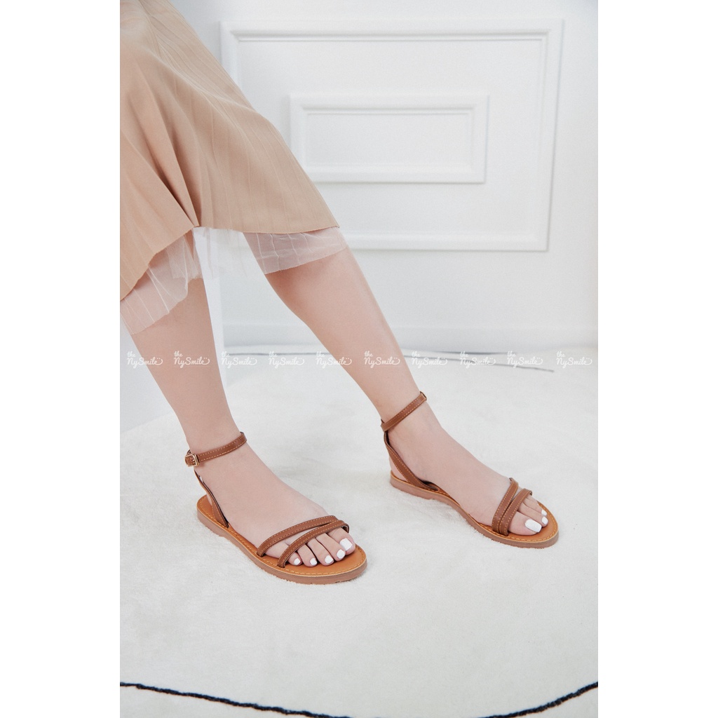 Giày sandal da bò êm mềm 2 quai - THENYSMILE - TOTI