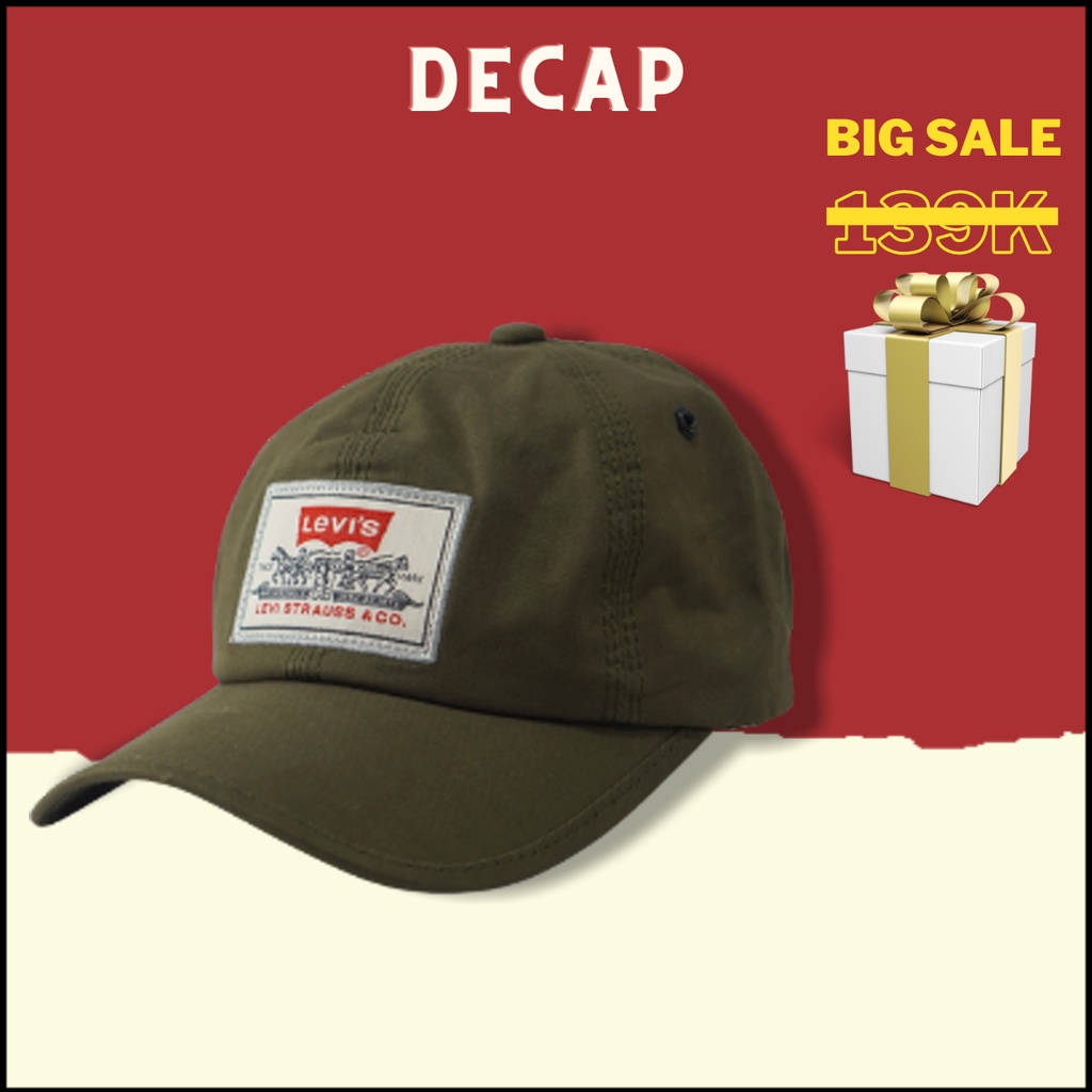 Mũ lưỡi trai nam nữ, nón kết unisex ulzzang ulzzang chất vải kaki snapback kiểu Levis |DECAP SHOP