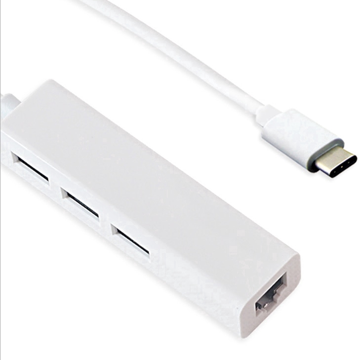 Bộ chuyển đổi 3 cổng USB 3.0 Type C sang Ethernet LAN RJ45 | BigBuy360 - bigbuy360.vn