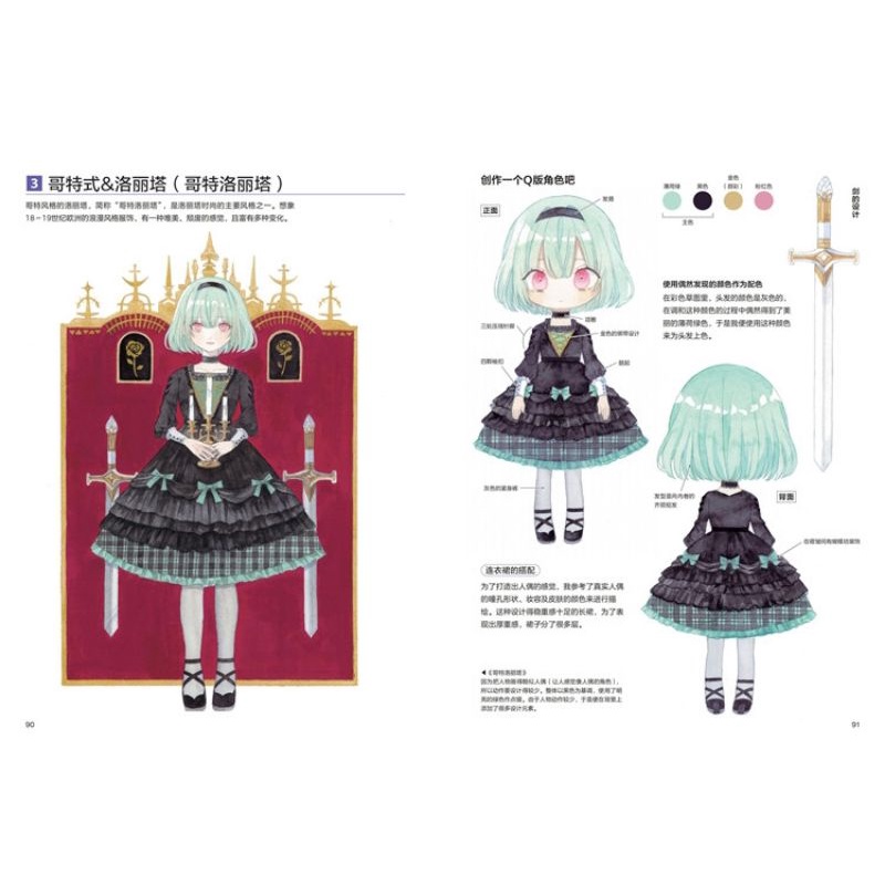 Tập tranh Dạy vẽ "Váy Áo LOLITA"