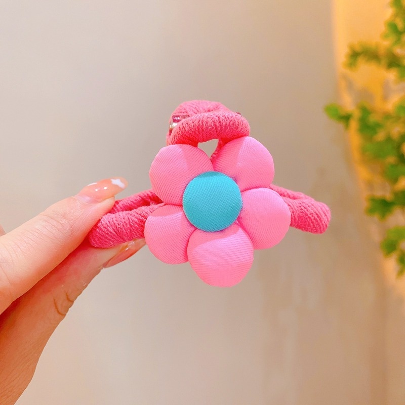 Kẹp Tóc Móng Vuốt Đính Hoa Nhỏ Kiểu Hàn Quốc Dễ Thương Cho Bé