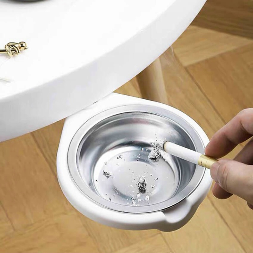 Gạt tàn thuốc lá tàng hình hai lớp độc lạ bằng thép không gỉ gắn ẩn dưới bàn xoay