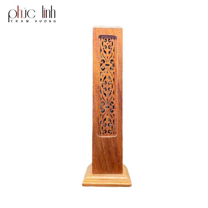 Lư Xông Trầm Gỗ Đứng-Xông Tim Trầm-Cao 23cm-Đường Kính 7cm-Giao Màu Ngẫu Nhiên