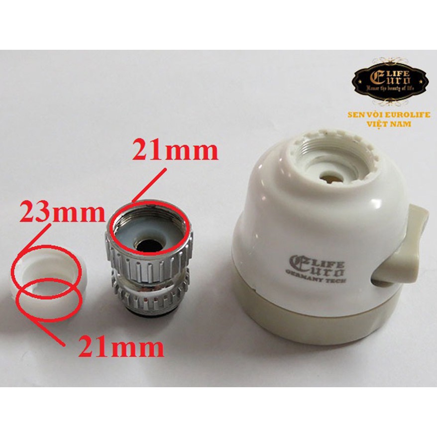 Đầu vòi tăng áp điều hướng 360 độ, 3 chế độ chảy Eurolife EL-TA01
