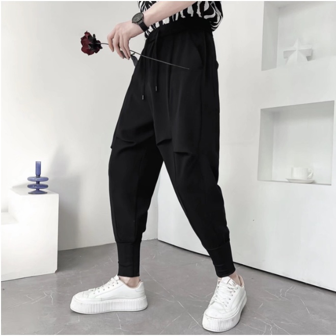 Quần dài nam thời trang Hàn Quốc cỡ lớn dáng rộng đơn giản simple quần ống rộng bigsize fashion quần jogger nam quần jogger nam ống rộng