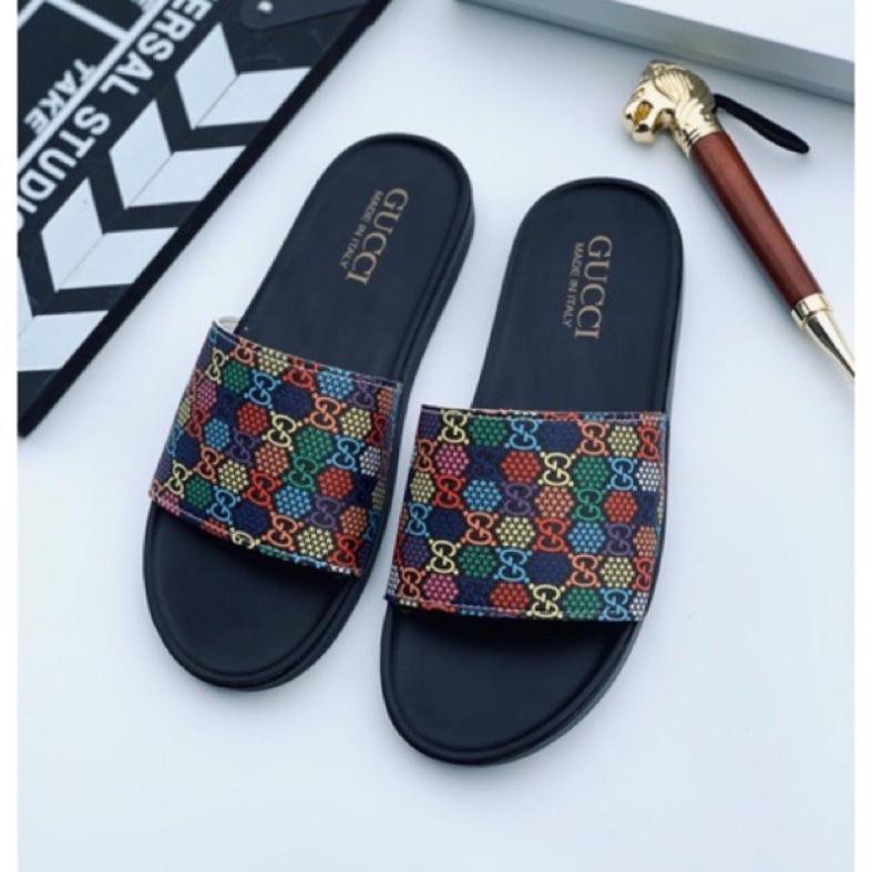 Dép nam Gucci ngũ sắc-hàng đẹp