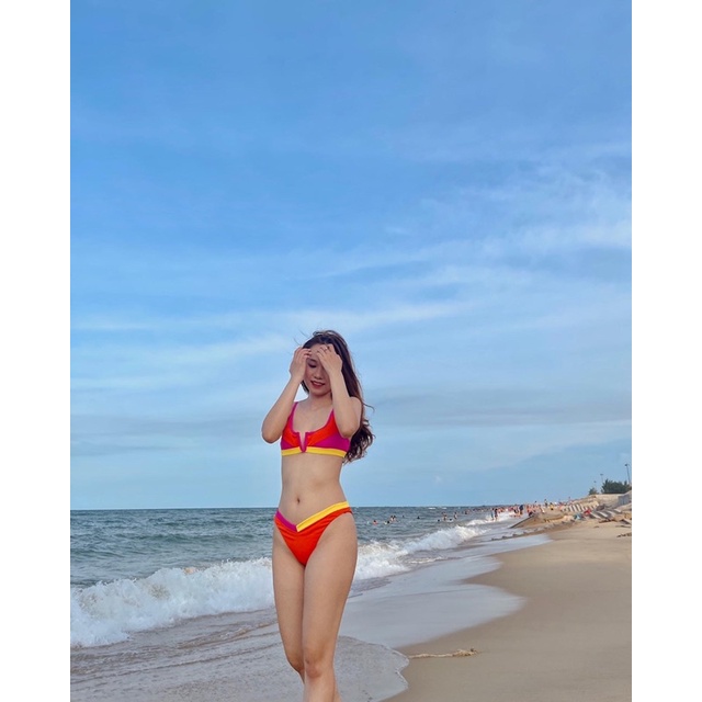 KINI BIKINI SET - Đồ Bơi 2 Mảnh Kiểu Dáng Thể Thao Có Dây Tăng Đơ Điều Chỉnh