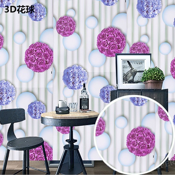 Decal giấy dán tường tú cầu hoa