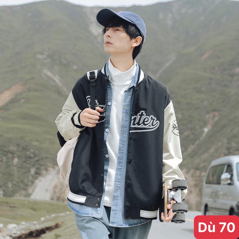 Áo khoác dù nam chất liệu dù gió 2 lớp cao cấp dáng from bóng chày bomber đẹp ADOSHOP10 Nhiều mẫu mới