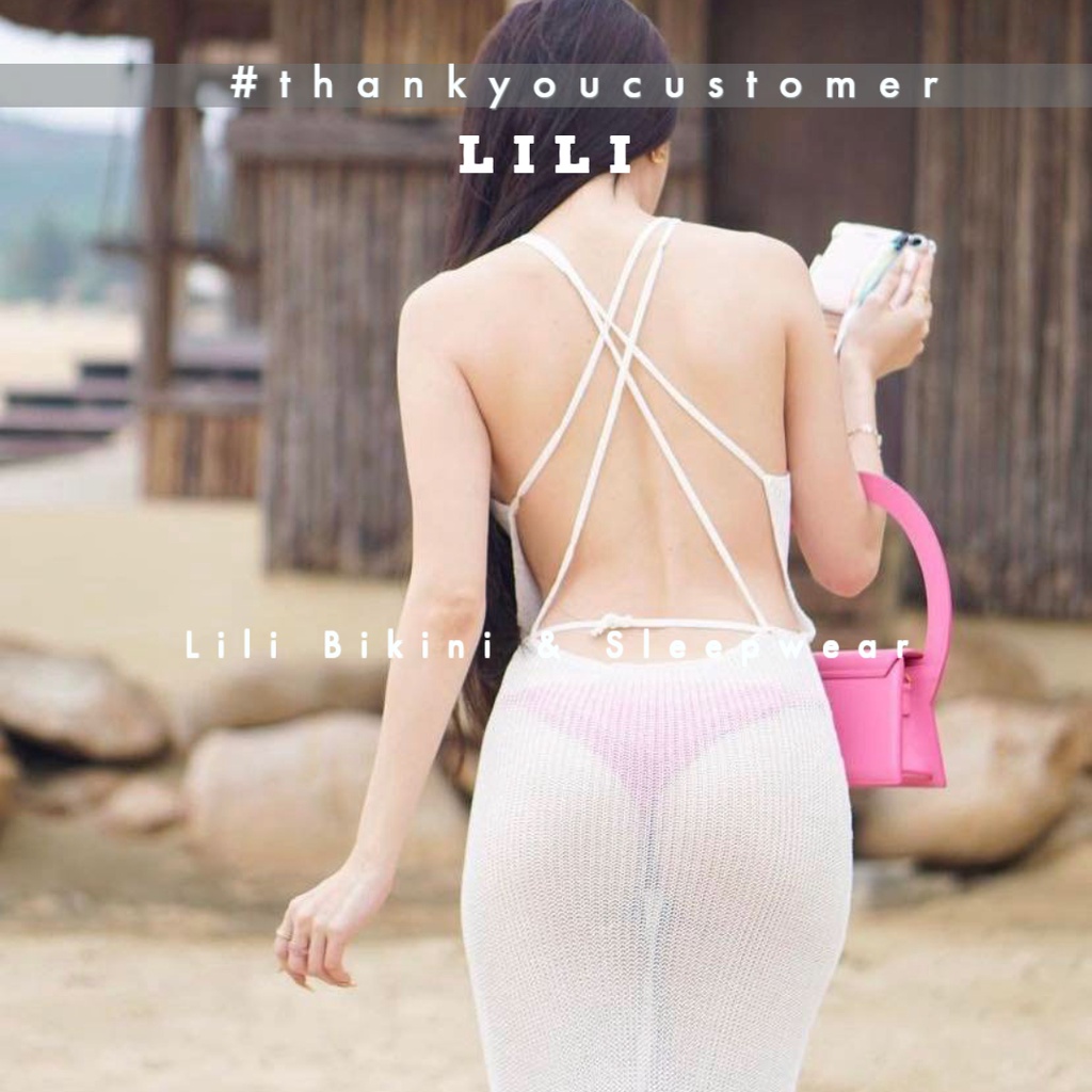 (Không kèm bikini) Váy đầm maxi trắng, áo khoác ngoài bikini siêu hot, gợi cảm cho nữ đi biển