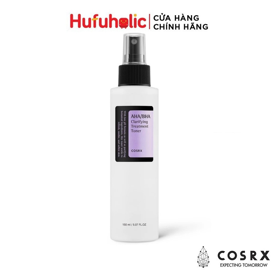 Tẩy da chết hóa học COSRX toner giảm mụn đầu đen AHA/BHA Clarifying Treatment Toner nước hoa hồng làm sạch da CRX004