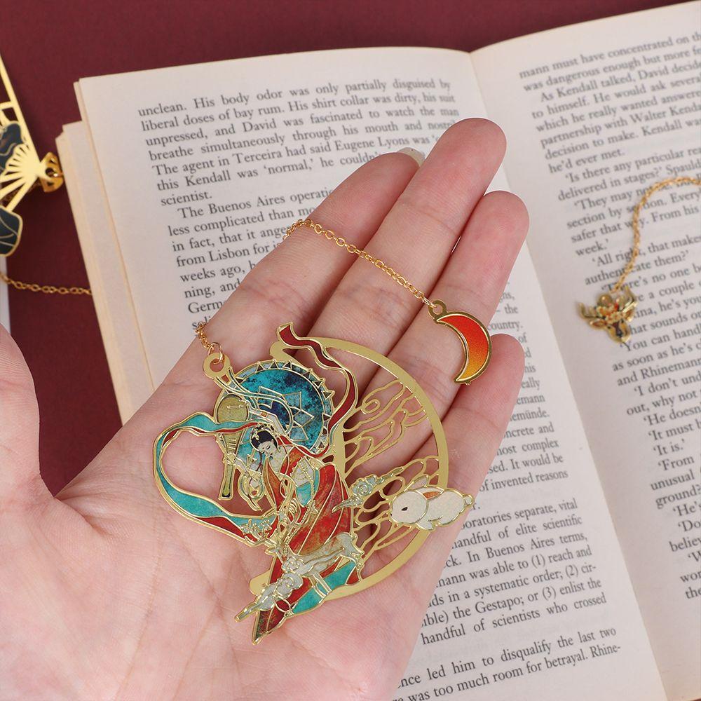 CHOOKEY Thẻ Đánh Dấu Trang Sách Bằng Đồng Thau Phong Cách Trung Hoa Cổ Điển