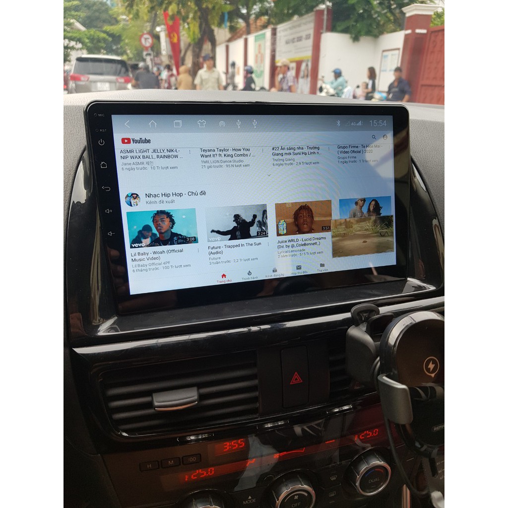 MÀN HÌNH ANDROID + MẶT DƯỠNG MAZDA CX5 2013-2017 +JAK CẮM ZIN