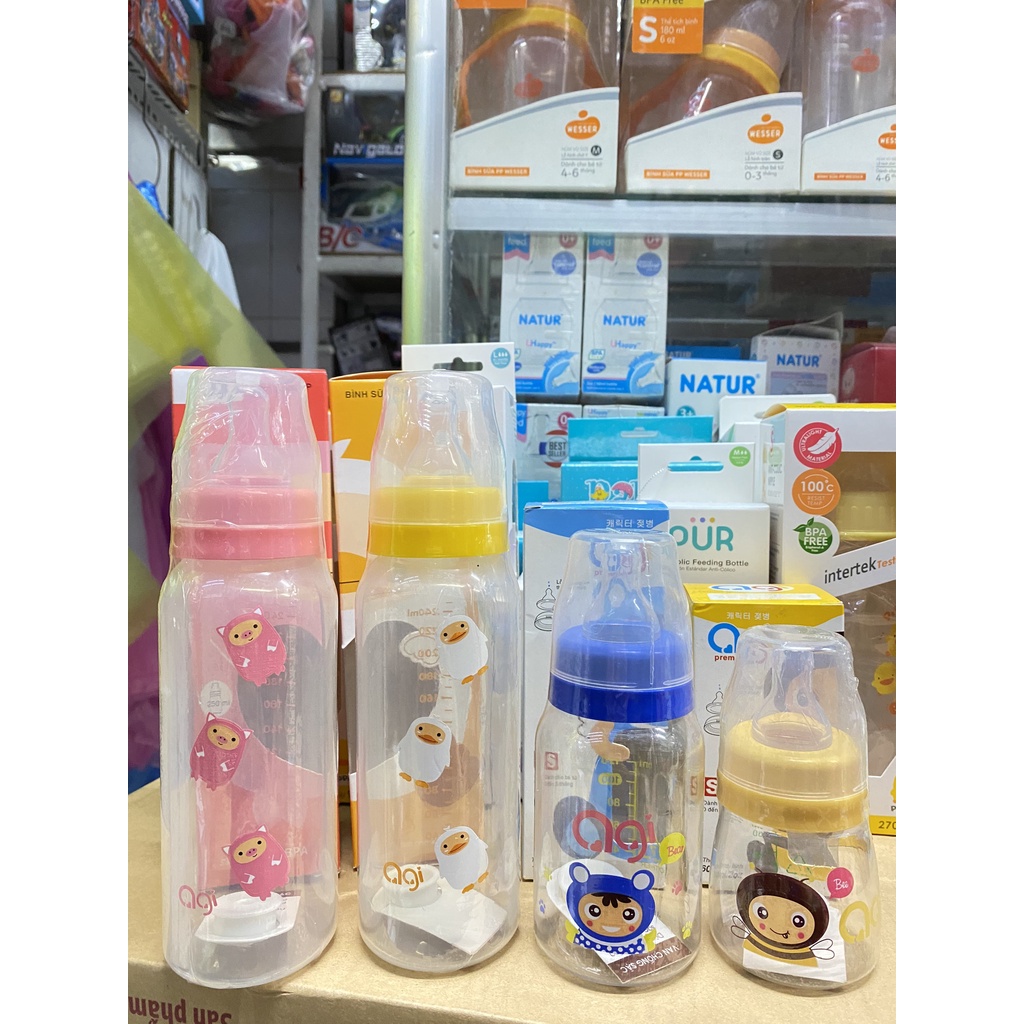 Bình sữa Agi Cổ Nhỏ  Bình 60ml - 140ml-250ml
