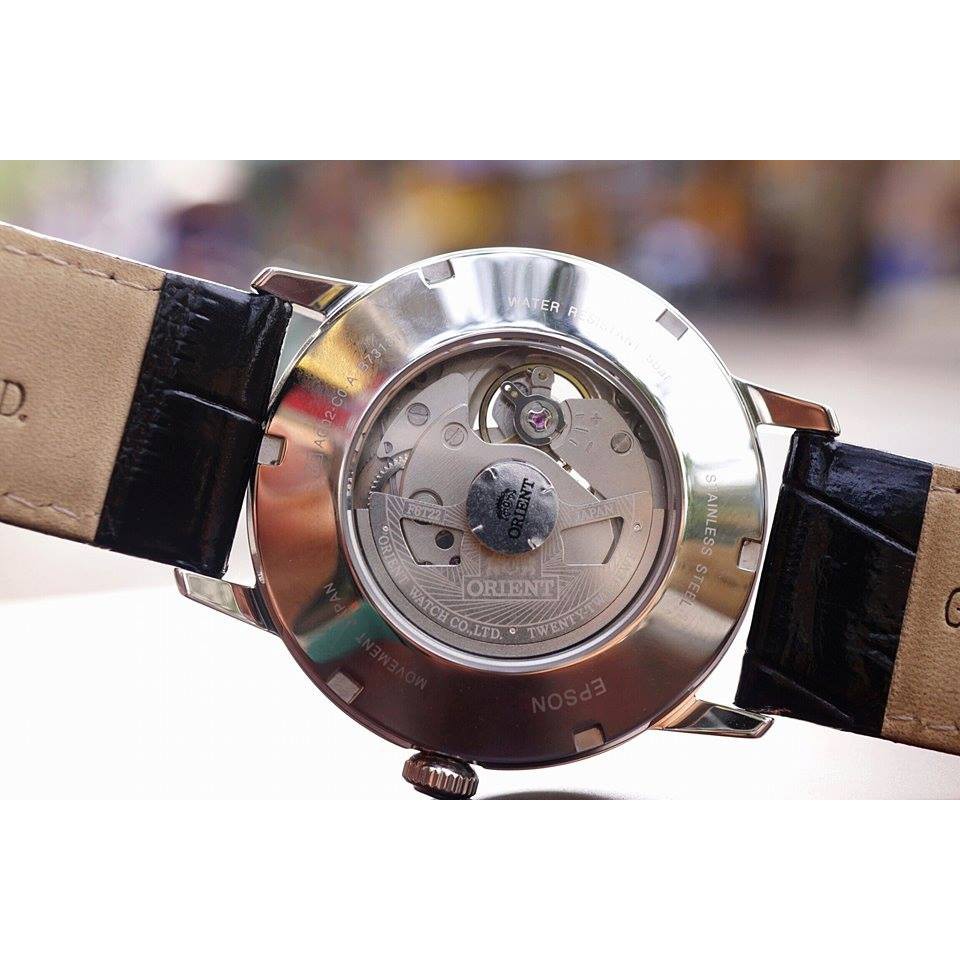 Đồng hồ nam Orient Esteem Gen 2 White dial FAG02005W0 - Máy Automatic - kính khoáng cong lồi - Dây da chính hãng