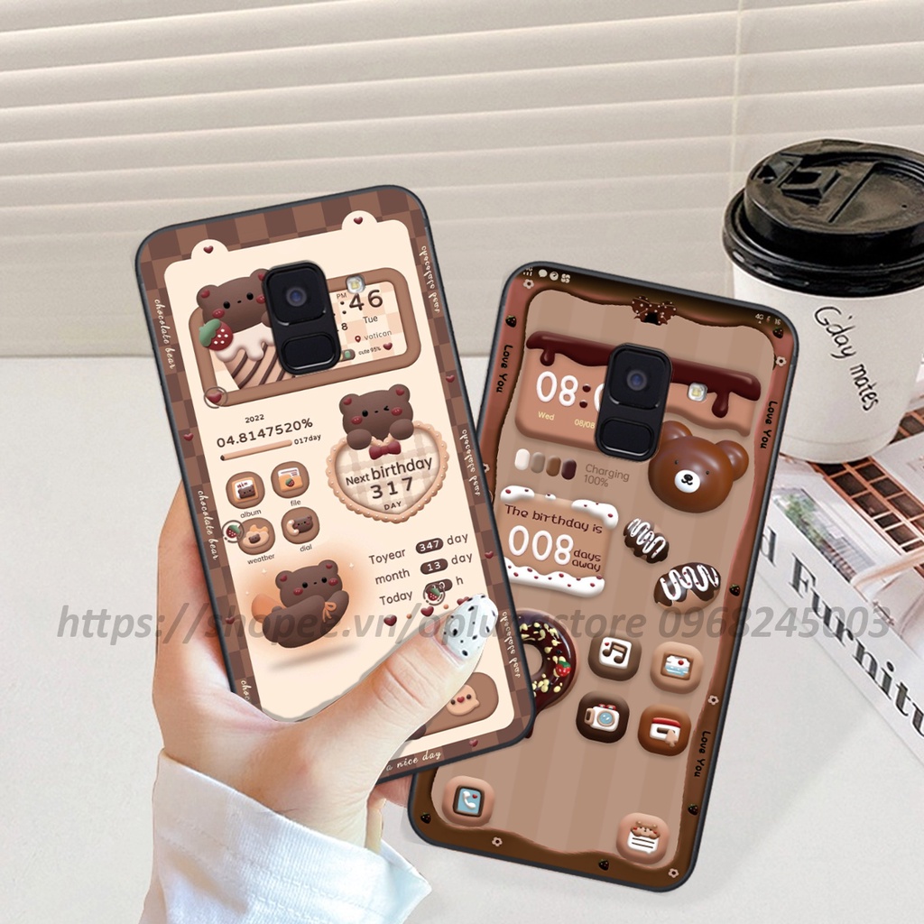Ốp lưng Samsung A6 2018/ A6 Plus/ A8 2018/ A8 Plus/ J8 in hình 3D gấu,thỏ cute dễ thương