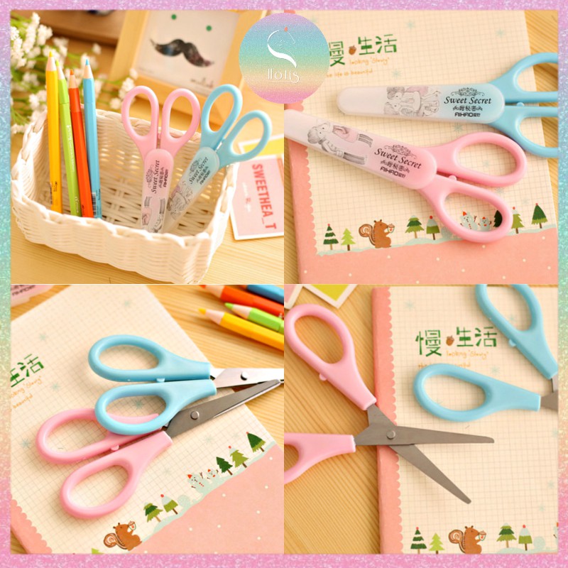 HOTIS] Kéo cắt giấy mini siêu cute màu pastel - 13.8cm